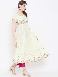 Poshak Hub Women's  Cotton Anarkali Kurta