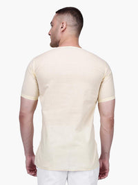 Rajubhai Hargovindas Men's  White Fine Cotton Short Kurta | Pack of 4 |