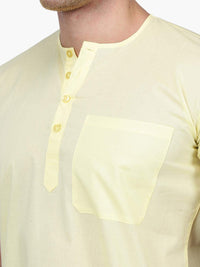 Rajubhai Hargovindas Men's  White Fine Cotton Short Kurta | Pack of 4 |