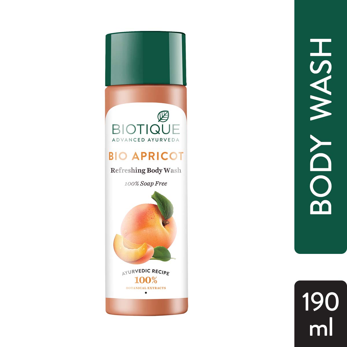 Biotique Apricot Body Wash, Transparent, 200ml & Bio Apricot Refreshing Body Wash, 190ml