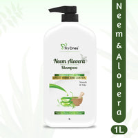TryOnes Neem & Aloe vera Shampoo Anti Dandruff & Anti Hair Fall Herbal Hair Cleanser/Shampoo| Gets hair rid of Dandruff 1000 ml