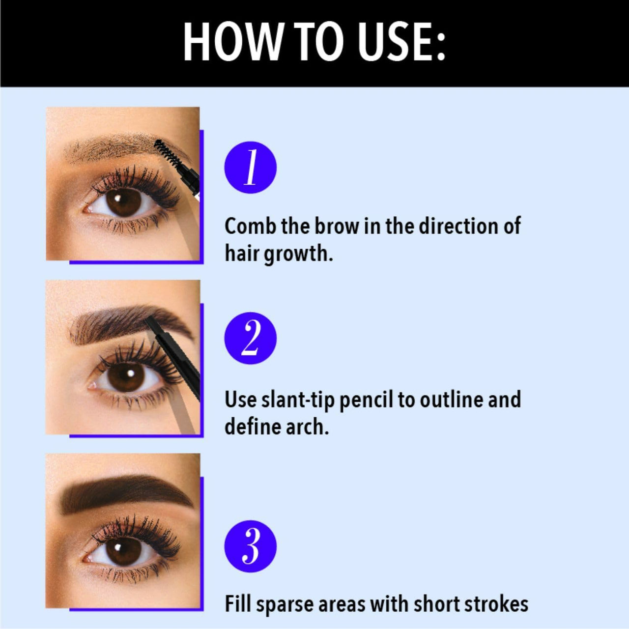 Blue Heaven Brow Perfect Eyebrow Enhancher, Long Lasting, Smudge Proof, Waterproof Eyebrow Pencil, One Swipe perfect finish, Black, 0.30gm