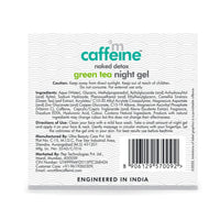 mCaffeine Night Cream Gel for Reducing Fine Lines & Wrinkles | For Women & Men with Green Tea, Vitamin C & Hyaluronic Acid | All Skin Types | Gel Based - 50ml