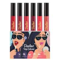 Dazller Lip Colour Lipstick Combo Pack of 6|Vibrant Matte Liquid Lipstick for Women|Long Stay|Smudge-Proof|Non-Transfer|Red Masala|21.6g