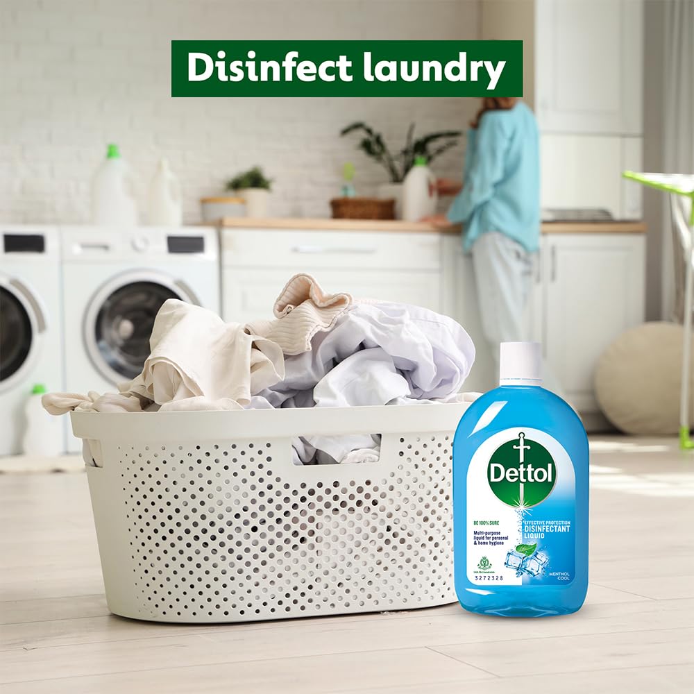 Dettol Liquid Disinfectant for Personal Hygiene, Surface Disinfection, Floor Cleaner (Menthol Cool, 550ml)