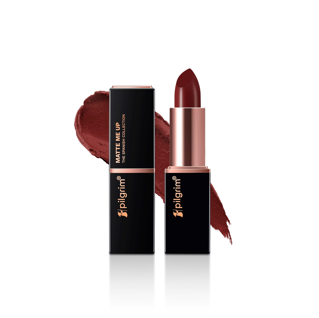 Pilgrim Matte Bullet Lipstick Intense Colour Transferproof & Smudgeproof Maroon Affair-23