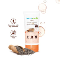 Mamaearth Chia Calming Moisturizer with Chia Seed & Ceramides for Healthy Skin Barrier | For Hydrated Glow | Co-Created with Dermats | For Dry & Sensitive Skin | 24H Long Lasting Moisturization | Fragrance Free | 80 g