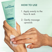 mCaffeine 10% Niacinamide & Panthenol, Vitamin B5 Oil-Free Moisturizer for Acne with Matcha Tea| Lightweight Hydration & Soothes Skin | Non-greasy, Fragrance-Free | For Oily, Acne Prone Skin - 50ml