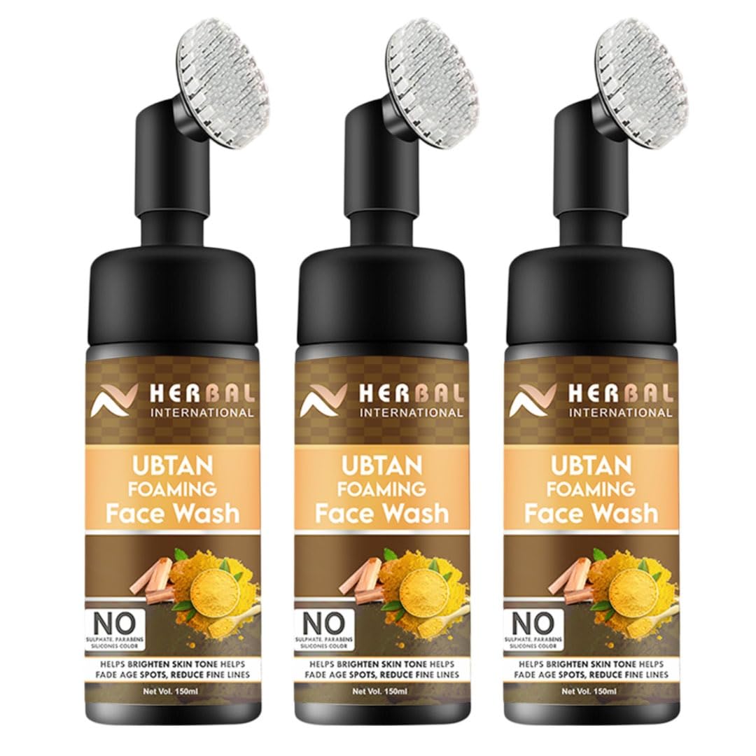 AV Herbal International Ubtan Foaming Face Wash | with Saffron,Turmeric and Chickpea Extract | Deep Cleansing and Gentle Exfoliation 450ml (3)