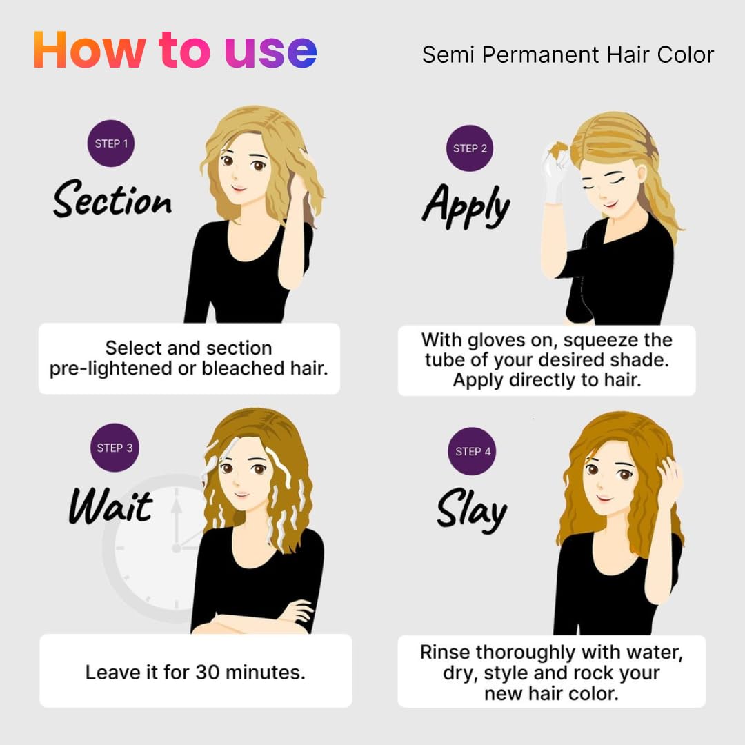 2.Oh! Italian- Golden Glaze Hair Color For Women & Men | Ammonia-Free DIY Semi Permanent Hair Color | Enriched with Argan Oil | Lasts upto 4-5 Washes