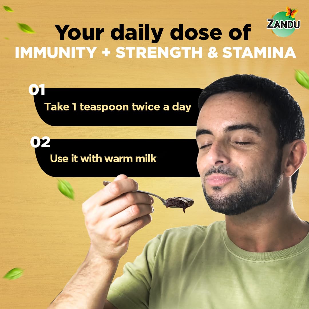 Zandu Shilajitprash, combination of Shilajit and selected herbs of Chyawanpash, a powerhouse of 47 potent Ayurvedic herbs | 3 Action formula to boost strength, stamina & immunity | 900 Gm