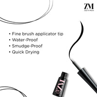 ZM Zayn & Myza Blink It! Liquid Eyeliner | Water-proof & Smudge-proof | Long lasting & Quick Dry | Intense Black Pigment, 3ml