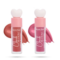 Seven Seas Cheek Bloom Liquid Blusher, 2-in-1 Lip Gloss and Blush, Long Lasting, (Copper Cheeks & Chic Pink) Pack of 2