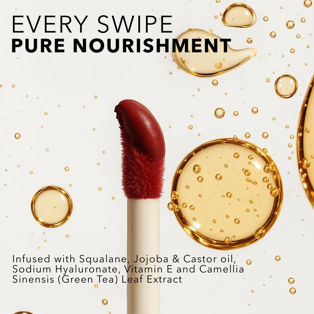 SIMPLYNAM Satin Soft Lip Crème – Tokyo Red | 1 Swipe Full Coverage | Hydrating, Creamy Matte Finish | 16 Hour Stay | Transfer-Proof & Smudge-Proof | Infused with Peptides & Squalane | Vegan