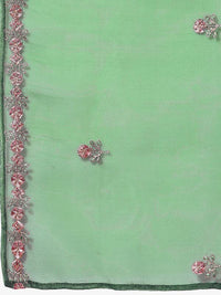 SIRIL Women's  Velvet Embroidery Straight Kurta Set with Dupatta