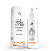 Sotrue SPF 50+ Sunscreen Body Lotion With UVA & UVB Protection, Upto 24-Hours Intense Hydration, Multivitamins with Niacinamide & Hyaluronic Acid, No White Cast, Lightweight, 200ML