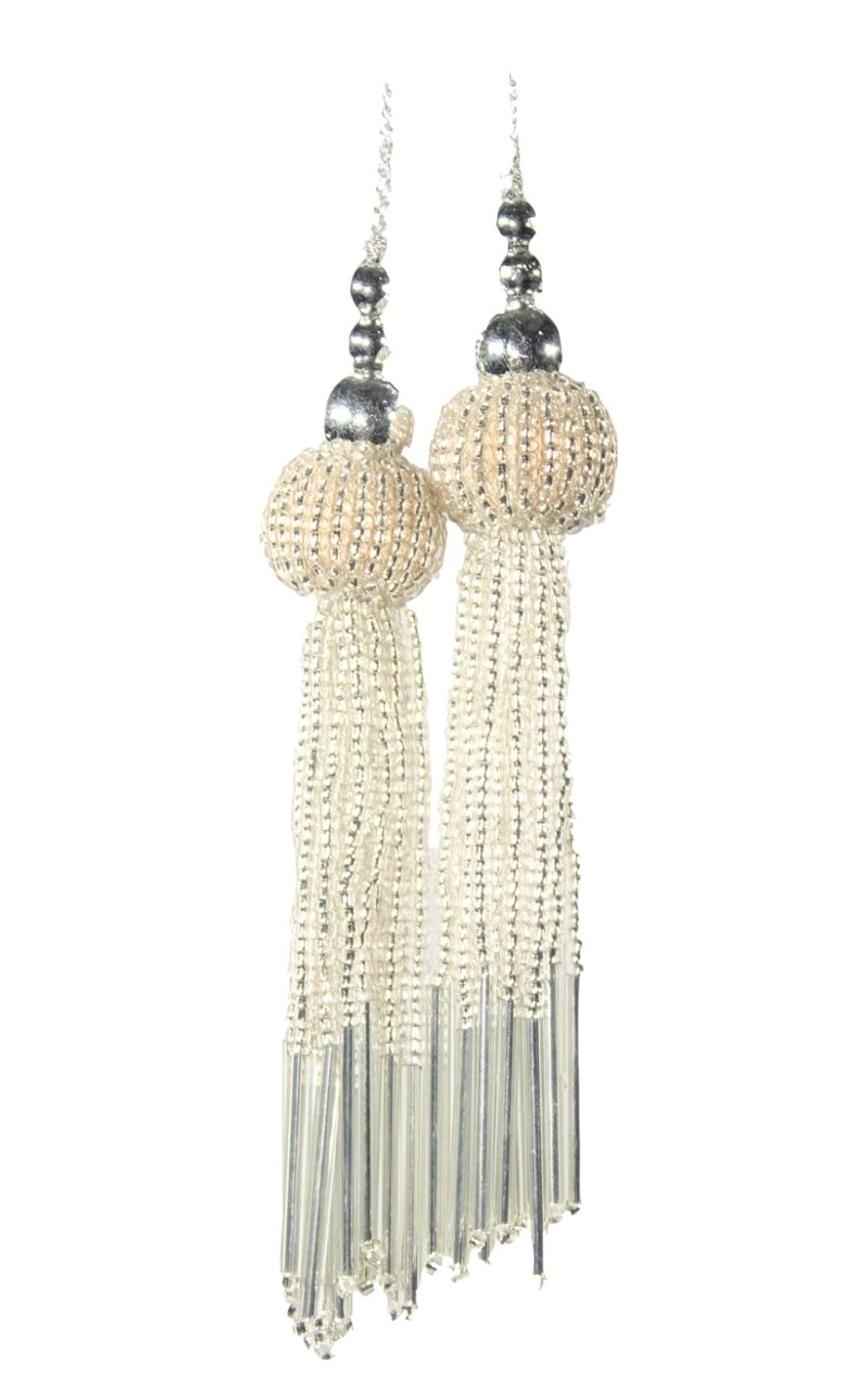 Trendy and Ethnic Acrylic Pearls Tassel Women's  Ethnic Work Hanging Latkan for Sareepallu Blouse Dupatta Lehenga (Set of 1 Pairs)