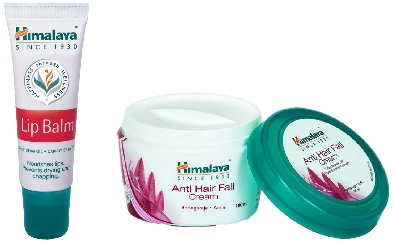Himalaya Anti-Hair Fall Cream & Lip Balm Combo, Pack Of 1, White