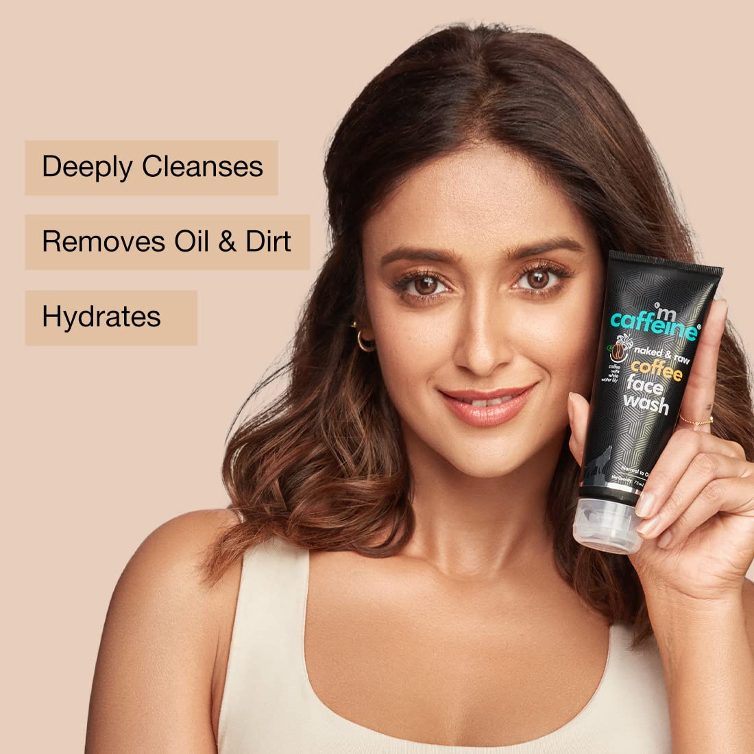 mCaffeine Tan Removal Face Wash for Men & Women | Coffee Face Wash for Oily Skin & Normal Skin | Daily Use Face Cleanser for Hot & Humid Weather - 75ml