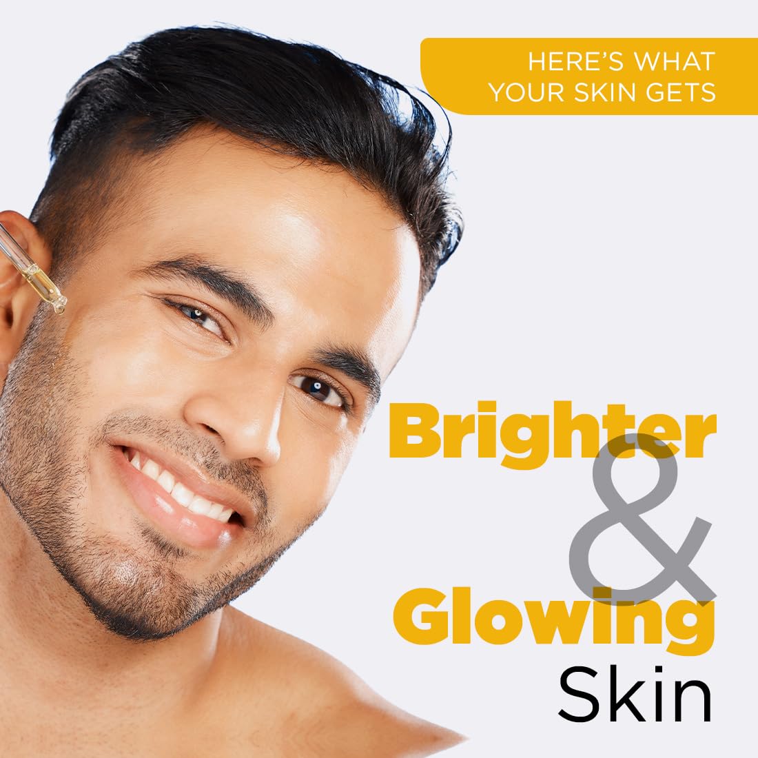 The Man Company 40% Vitamin C Face Serum With Hyaluronic Acid | Boosts Collagen | Glowing & Brightening Skin | Soft, Smooth & Supple | All Skin Types - 30ml