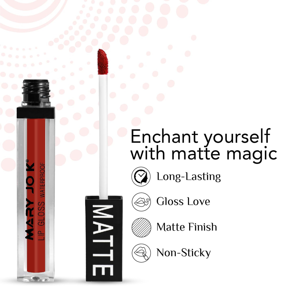 Mary Jo K Matte Lip Gloss, Velvety Non-Sticky Formula, Long-Lasting, 6g