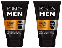 Pond's  Men Energy Bright Anti-Dullness Facewash With Coffee Bean, 100 g (Pack of 2)