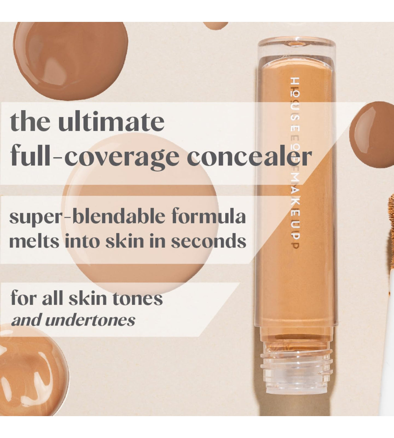 HOUSE OF MAKEUP Zoom In Concealer For Face Makeup | Full Coverage Matte Stick | Anti-Crease Pro Concealer For Dry Skin | 6 Ml | Lm01