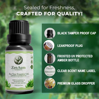 ZenAum Essences Calm Mind Ritual Duo | 100% Pure Lavender & Sandalwood Essential Oils Pack of 2 (15ml+15ml) | Stress Relief, Relaxation & Restful Sleep | FDA Approved | GMP, IFRA, ISO Certified