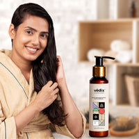 Vedix Conditioner, Ayurvedic Vartha Hydrating No-Frizz Hair Conditioner With Rice Water + Fenugreek + Mango Butterfor Frizz-Free Hair - 100 ml