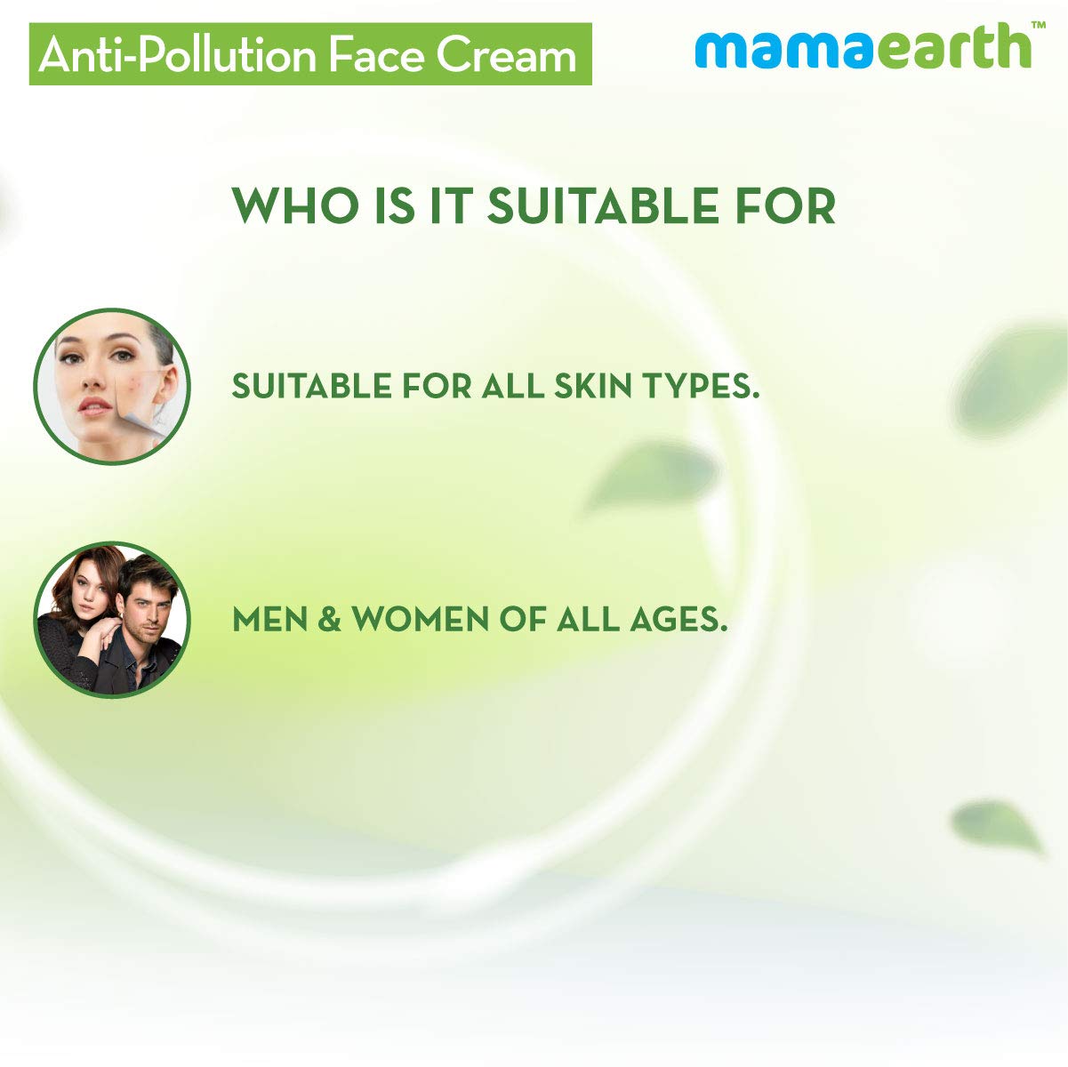 Mamaearth Anti-Pollution Daily Face Cream for Dry & Oily Skin with Turmeric & Pollustop® For a Bright Glowing Skin 80ml