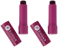 SUGAR Cosmetics Lip Moisturizer For Dry And Chapped Lips, Enriched With Shea Butter And Jojoba Oil 4.5 Gms - (Purple) (Pack of 2)