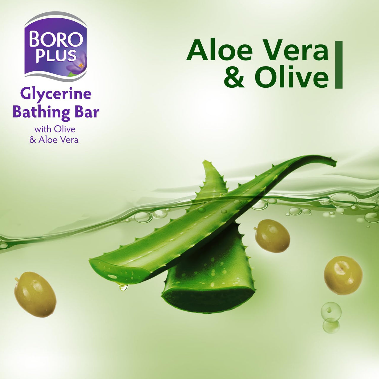 BOROPLUS Glycerine Bathing Bar With Olive & Aloe Vera (125G, Free)