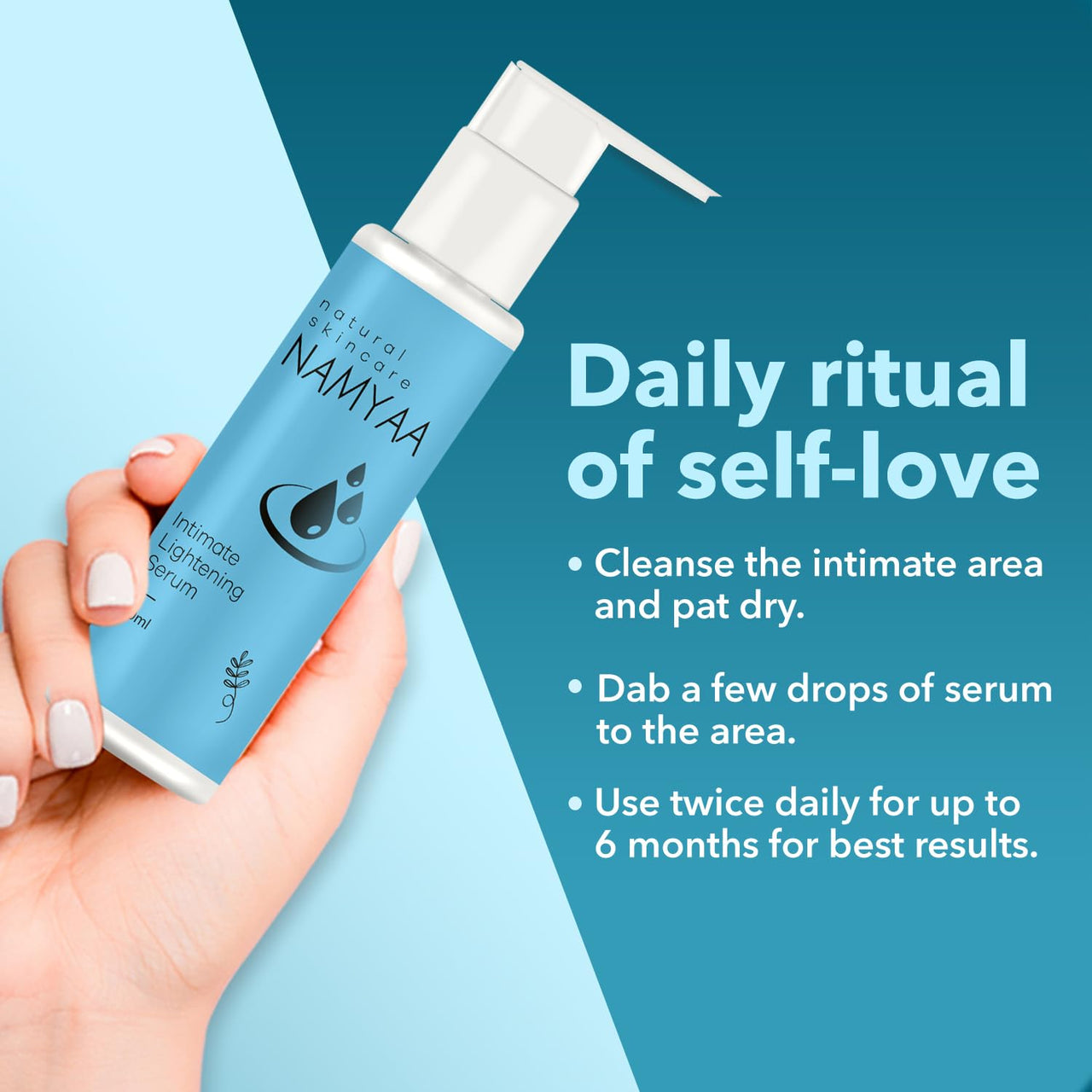 Namyaa Intimate Lightening Serum and Hygiene Wash for Men and Women, 100 gram each