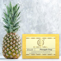 KHADI NATURAL Herbal Pineapple Soap Pack of 2| Reduce Blemishes| Hyderates Skin | Pack of 2 (125 * 2) (250gm)