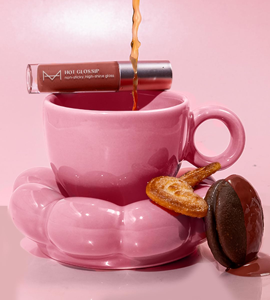 House Of Makeup Non-sticky gloss | High-shine lip gloss for pigmented lips | Lip gloss with hyaluronic acid | Zero stickiness (What's The Tea)