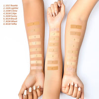MyGlamm Super Full Coverage Serum Foundation - 202W Sunny, 33 Gm | Matte Finish Liquid With Hyaluronic Acid | 8 Hr+ Long Lasting & Hydrating With SPF 30 | For All Skin Types