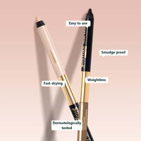 Shryoan Shimmery Dual Kajal with Sharpener | Waterproof | Long-Lasting | Black & Brown Shades | Long lasting smudge proof| Sweat proof Formula | 24-Hour Wear (Pack of 1)
