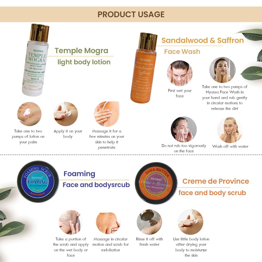 NYASSA Premium Bath and Body Treats Wooden Gift Set for Women & Men | Wooden Gift Box To Pamper Your Loved Ones | Perfect for Every Occasion | Pack of 7