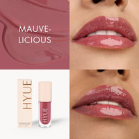 HYUE HydraGlow™ Tinted Lip Treatment (6 ml) | Mauve-licious | 24‑Hour Hydration with Sea Buckthorn Oil & Kokum Butter | Non‑Sticky | High‑Shine | Nourishing & Vegan Formula | Chunky Applicator