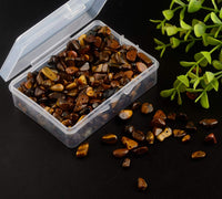 Natural Chip Stone Beads Tiger Eye 5-8mm About 400 Pieces Irregular Gemstones Healing Crystal Loose Rocks Bead Hole Drilled DIY for Bracelet Jewelry Making Crafting (5-8mm, Tiger Eye)