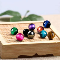 2Pcs Triple Protection Bracelet,Natural Tigers Eye Black Obsidian and Hematite 8 MM Beads Bracelet for Men Women Gift, Healing Crystal Bracelet Bring Luck and Prosperity and Happiness (Lake Blue) Lake Blue