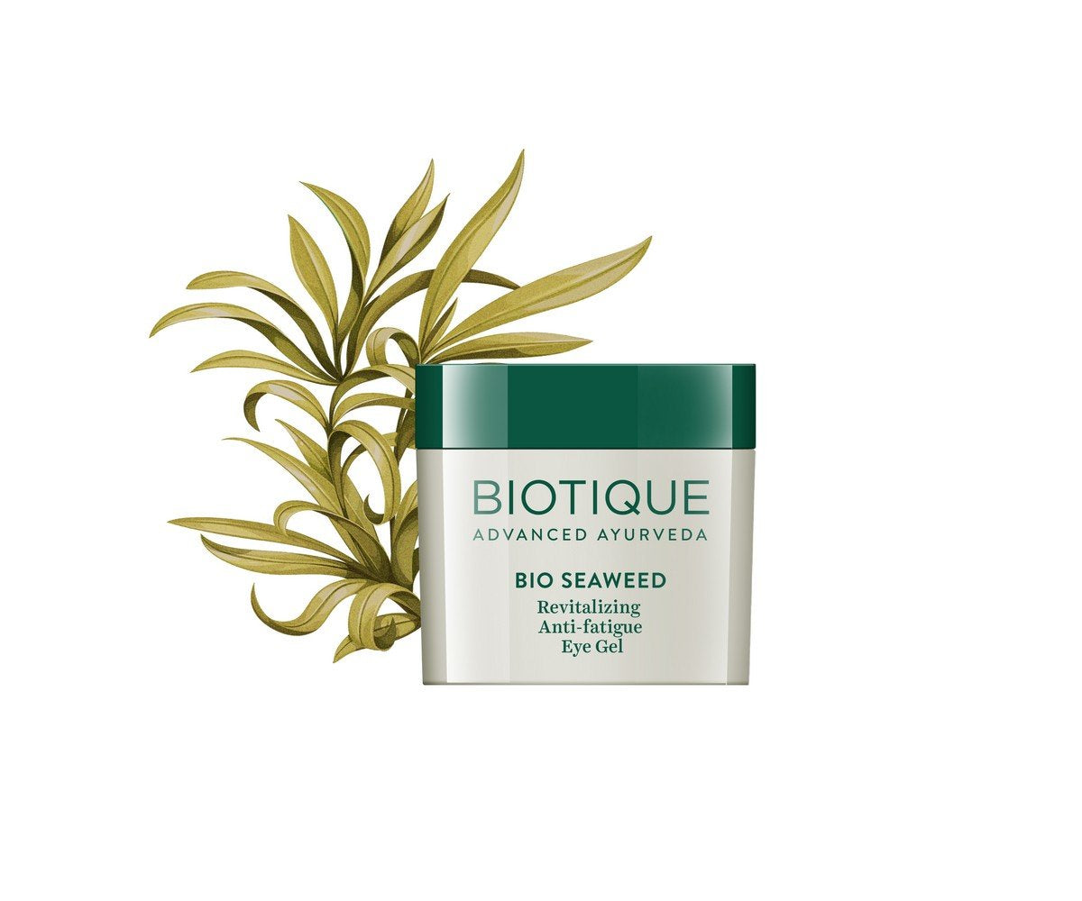 Biotique Bio Fruit Whitening Lip Balm, 12g And Biotique Bio Seaweed Revitalizing Anti Fatigue Eye Gel, 15g