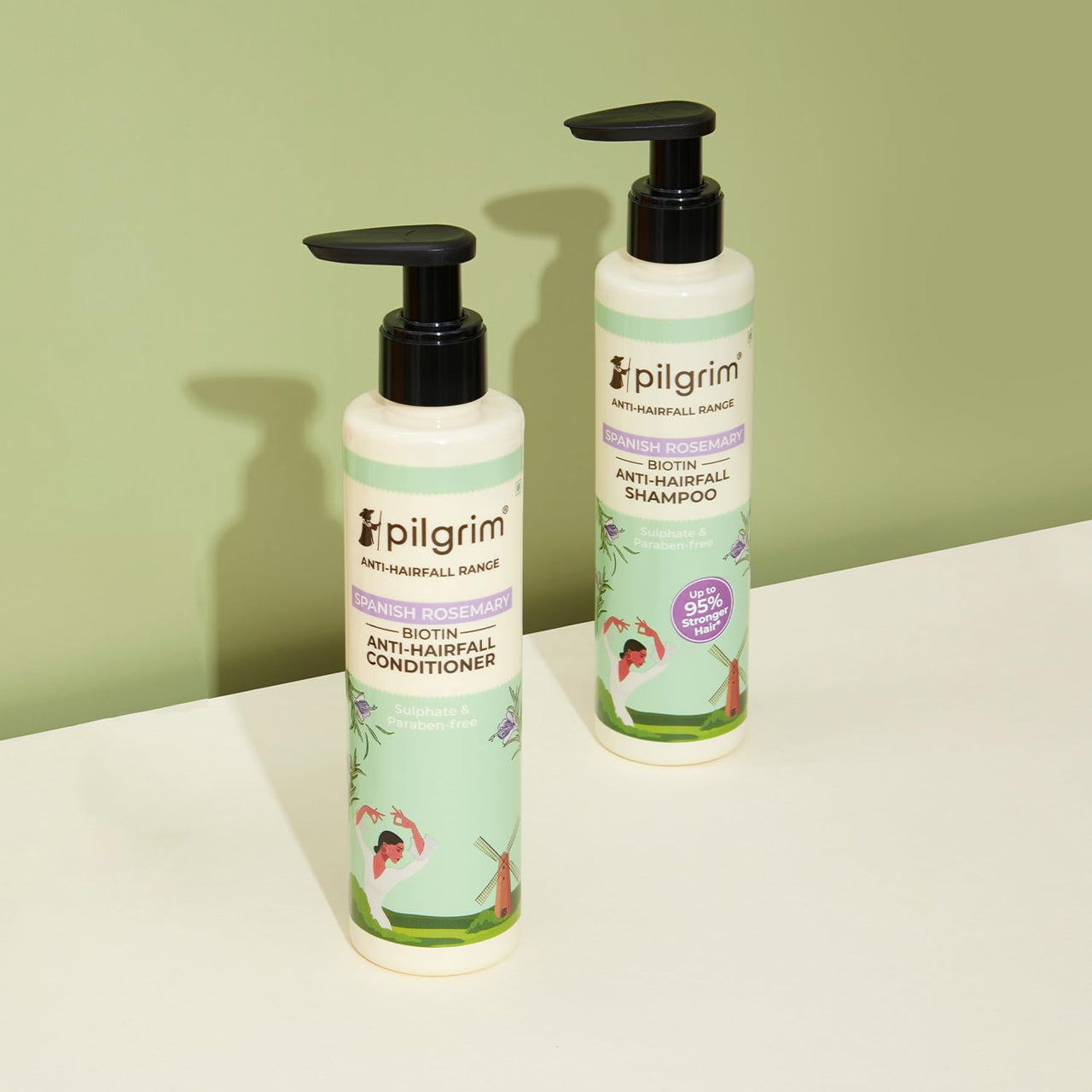 Pilgrim Spanish Rosemary & Biotin Anti-Hairfall Shampoo and Conditioner (200ml x 2)