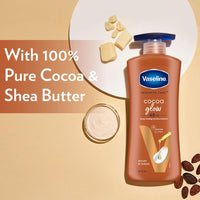 Vaseline Cocoa Glow Serum In Lotion, 600 ml | 100% Pure Cocoa & Shea Butter for Glowing & Soft Skin