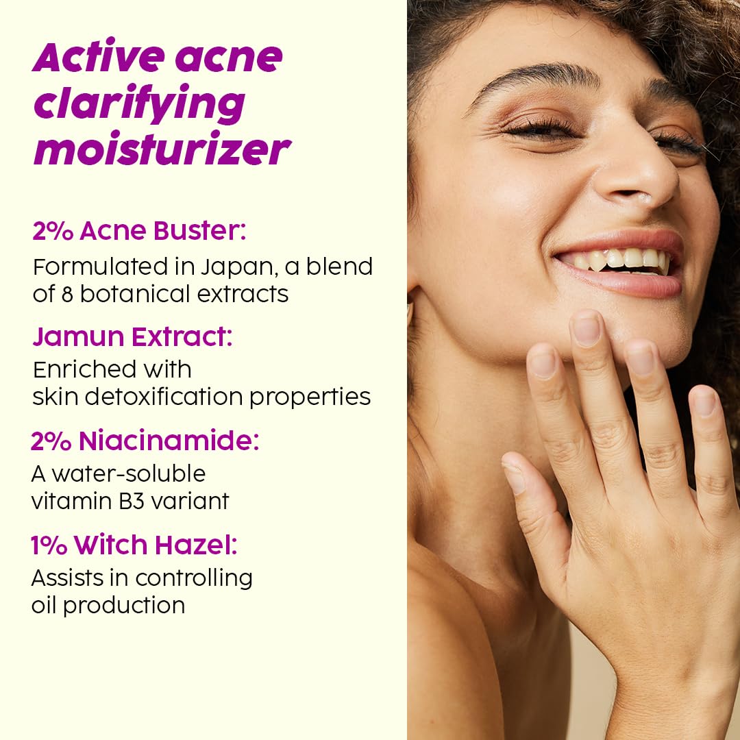 PLIX - THE PLANT FIX Niacinamide Jamun Moisturizer and Serum Combo(30 gm + 30ml), Helps Reduce Pimples with 2% Acne Buster, For Oily and Acne Prone Skin, With Witch Hazel & Jamun Extract