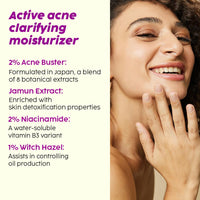 PLIX - THE PLANT FIX Niacinamide Jamun Moisturizer and Serum Combo(30 gm + 30ml), Helps Reduce Pimples with 2% Acne Buster, For Oily and Acne Prone Skin, With Witch Hazel & Jamun Extract