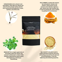 EcoBerry Korai Kizhangu Turmeric Instant Hair Removal Wax Powder For Painless Hair removal | Retarded Hair Growth | 100% Natural & Handmade | Preservative Free | Paraben Free | Vegan 100g (Instant) (Instant)