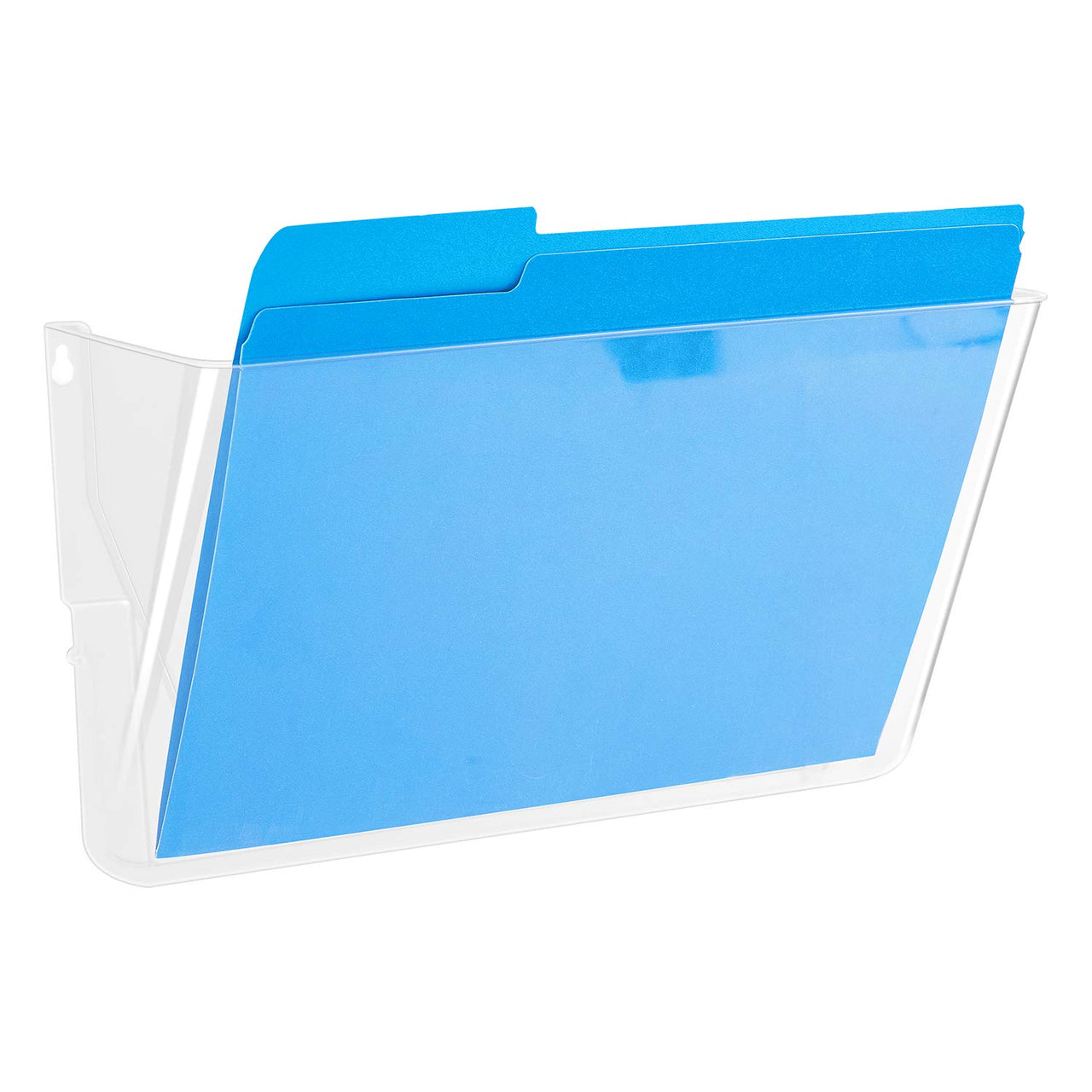 Basics Expandable Plastic Wall Pockets, File Organizer, Stackable, Letter Size, 1-Pocket, Clear