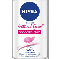NIVEA Natural Glow Smooth Skin Deodorant Roll On for Women, 50ml (originally Whitening Smooth Skin) (Pack of 2)