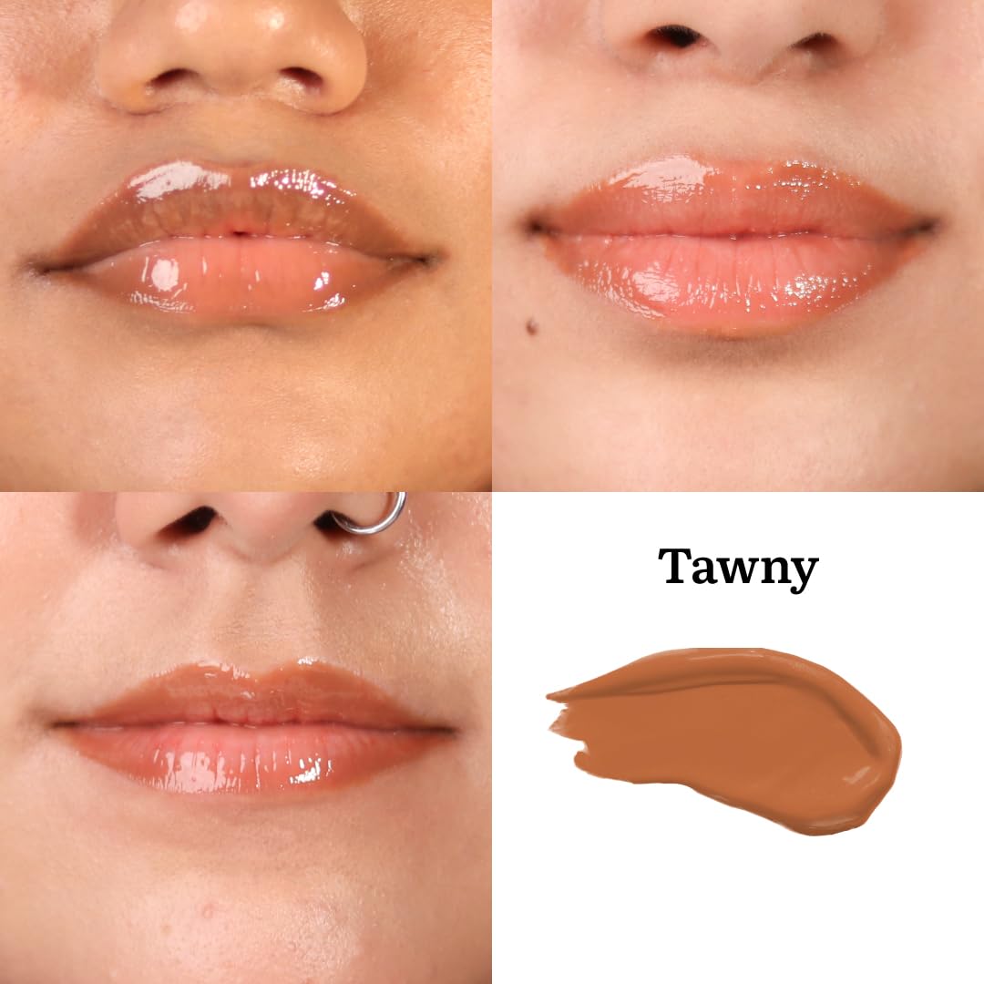 Tint Cosmetics 2.5ml Orange Nude Lipgloss, Non Sticky, Hydrating, Light Weight, Long Lasting, High Shine & Soft Natural Liquid Lip Gloss For Girls & Women (Tawny)